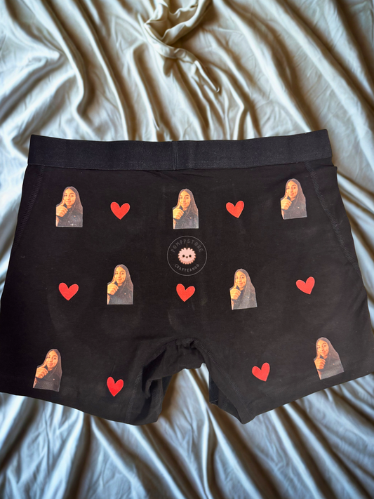 Boxer personalizado con diseño romántico 💖